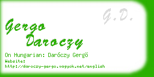 gergo daroczy business card